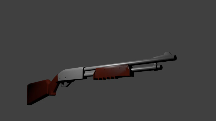 shotgun01 3D Model .c4d .max .obj .3ds .fbx .stl .blend 