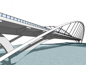 modern bridge 3D 모델