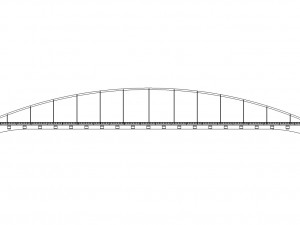 modern bridge 3D 모델