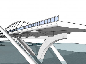 modern bridge 3D 모델