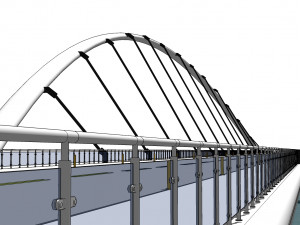 modern bridge 3D 모델