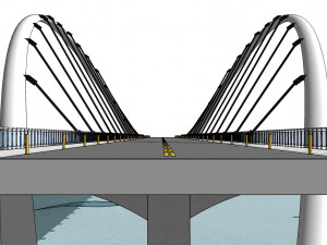 modern bridge 3D 모델