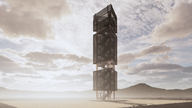 monument- totem- viewpoint- pedestrian tower Model 3D .c4d .max .obj .3ds .fbx .stl .blend 