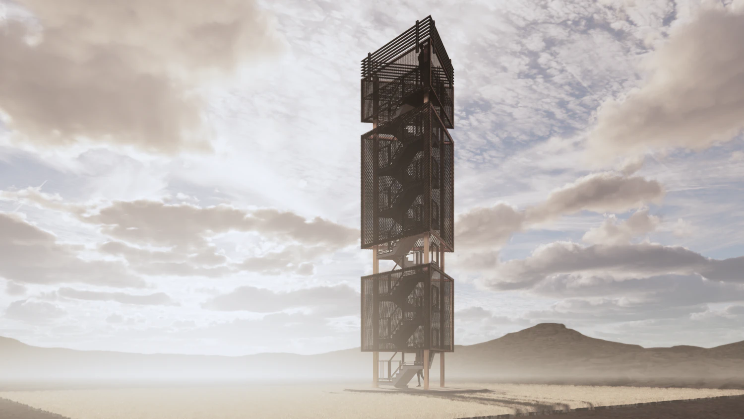 monument- totem- viewpoint- pedestrian tower 3D Model .c4d .max .obj .3ds .fbx .stl .blend