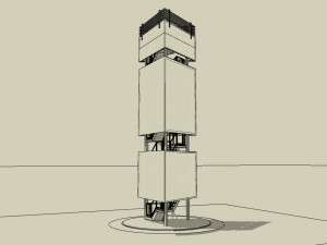 monument- totem- viewpoint- pedestrian tower Model 3D