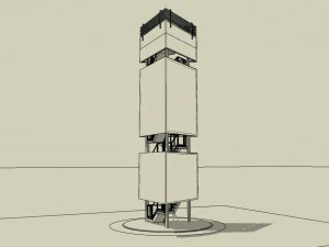 monument- totem- viewpoint- pedestrian tower 3D Model
