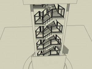 monument- totem- viewpoint- pedestrian tower Model 3D