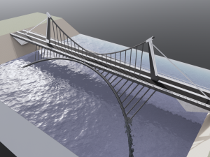 modern bridge ii 3D Model