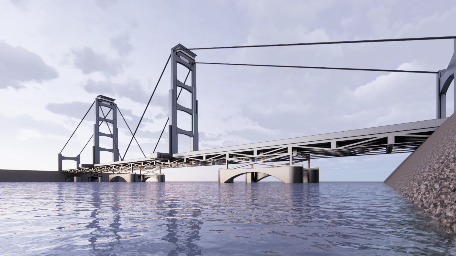 bridge 3D Model .c4d .max .obj .3ds .fbx .stl .blend 
