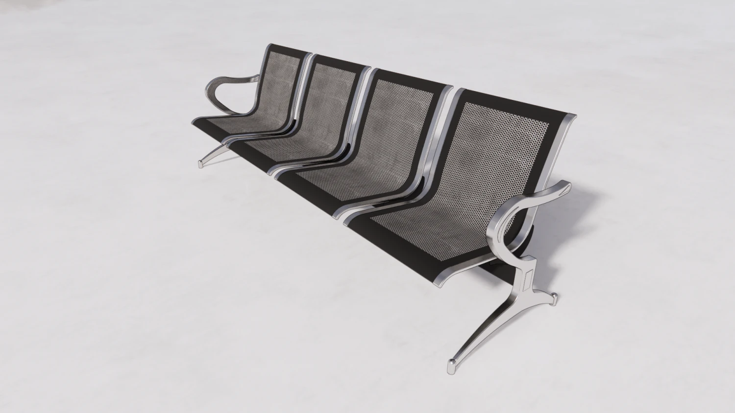 waiting chairs 3D Model .c4d .max .obj .3ds .fbx .stl .blend 