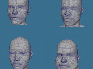 28 characters uv same mesh 3Dモデル