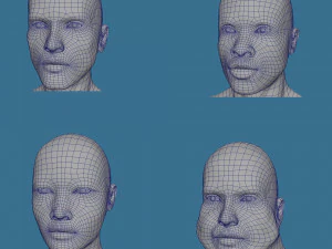 28 characters uv same mesh 3D Model