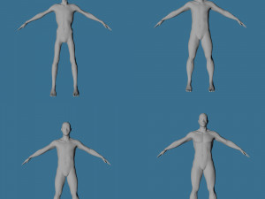 28 characters uv same mesh 3Dモデル