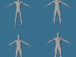 28 characters uv same mesh 3D Model
