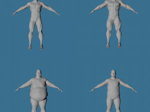 28 characters uv same mesh 3Dモデル