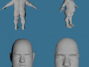 28 characters uv same mesh 3D Model