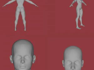 28 characters uv same mesh 3D Model