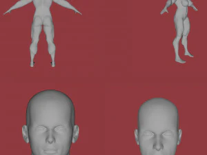 28 characters uv same mesh 3D Model