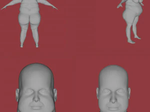 28 characters uv same mesh 3D Model