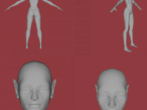 28 characters uv same mesh 3D Model