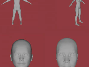 28 characters uv same mesh 3D Model