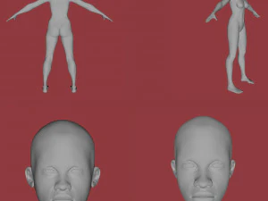 28 characters uv same mesh 3D Model