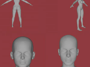 28 characters uv same mesh 3D Model