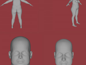 28 characters uv same mesh 3Dモデル