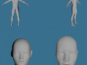 28 characters uv same mesh 3D Model