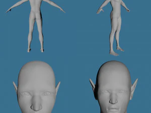 28 characters uv same mesh 3D Model