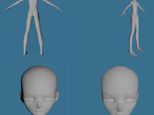 28 characters uv same mesh 3Dモデル