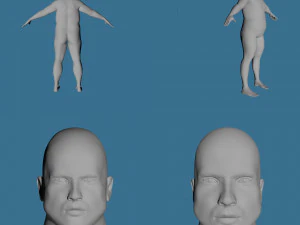 28 characters uv same mesh 3D Model