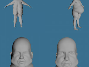 28 characters uv same mesh 3Dモデル