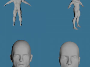 28 characters uv same mesh 3D Model
