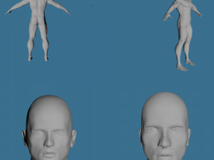 28 characters uv same mesh 3Dモデル