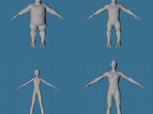 28 characters uv same mesh 3Dモデル