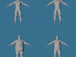 28 characters uv same mesh 3D Model