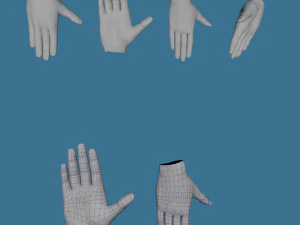 16 female characters uv same mesh 3D Model