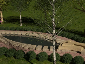 piscina com z&iacute;per Modelo 3D