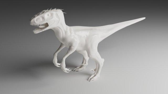 dinosaur raptor 3d 3Dプリントモデル .c4d .max .obj .3ds .fbx .stl .blend 