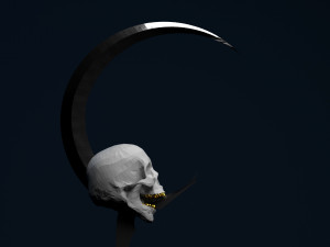 sickle with skull 3D Model