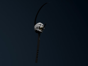 sickle with skull 3D 모델