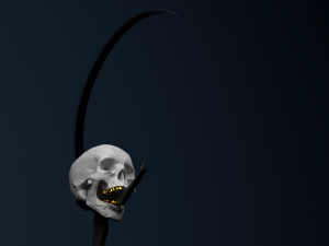 sickle with skull 3D 모델