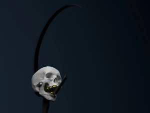sickle with skull 3D Model