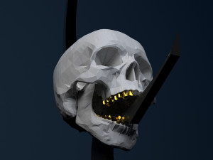 sickle with skull 3D 모델