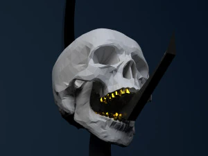 sickle with skull 3D Model