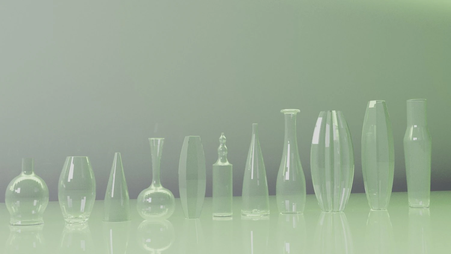 glass vases 3D Model .c4d .max .obj .3ds .fbx .stl .blend 