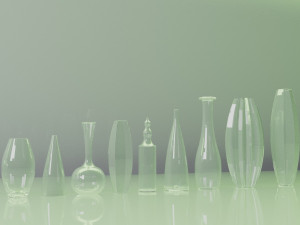 glass vases 3D Model