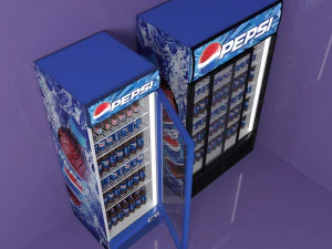 fridge with pepsi 3D Model