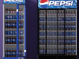 fridge with pepsi Modèle 3D